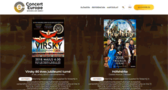 Desktop Screenshot of concerteurope.hu